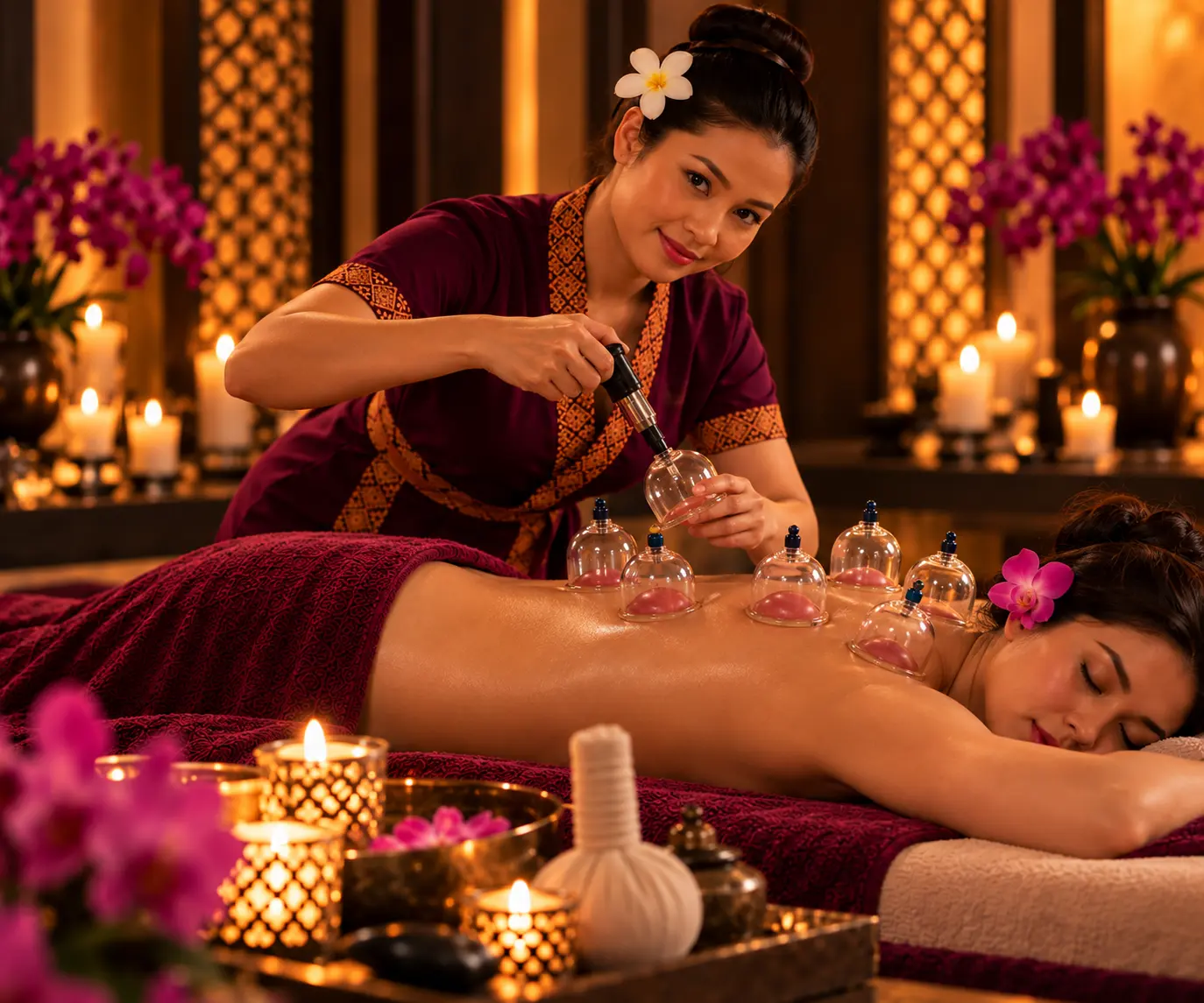 Masaż Ventosa bańką chińską Warszawa w ISLA Massage & Spa